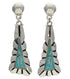 Sterling Silver Turquoise Inlay Post Dangle Earrings Jewelry TX26174